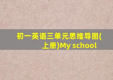初一英语三单元思维导图(上册)My school